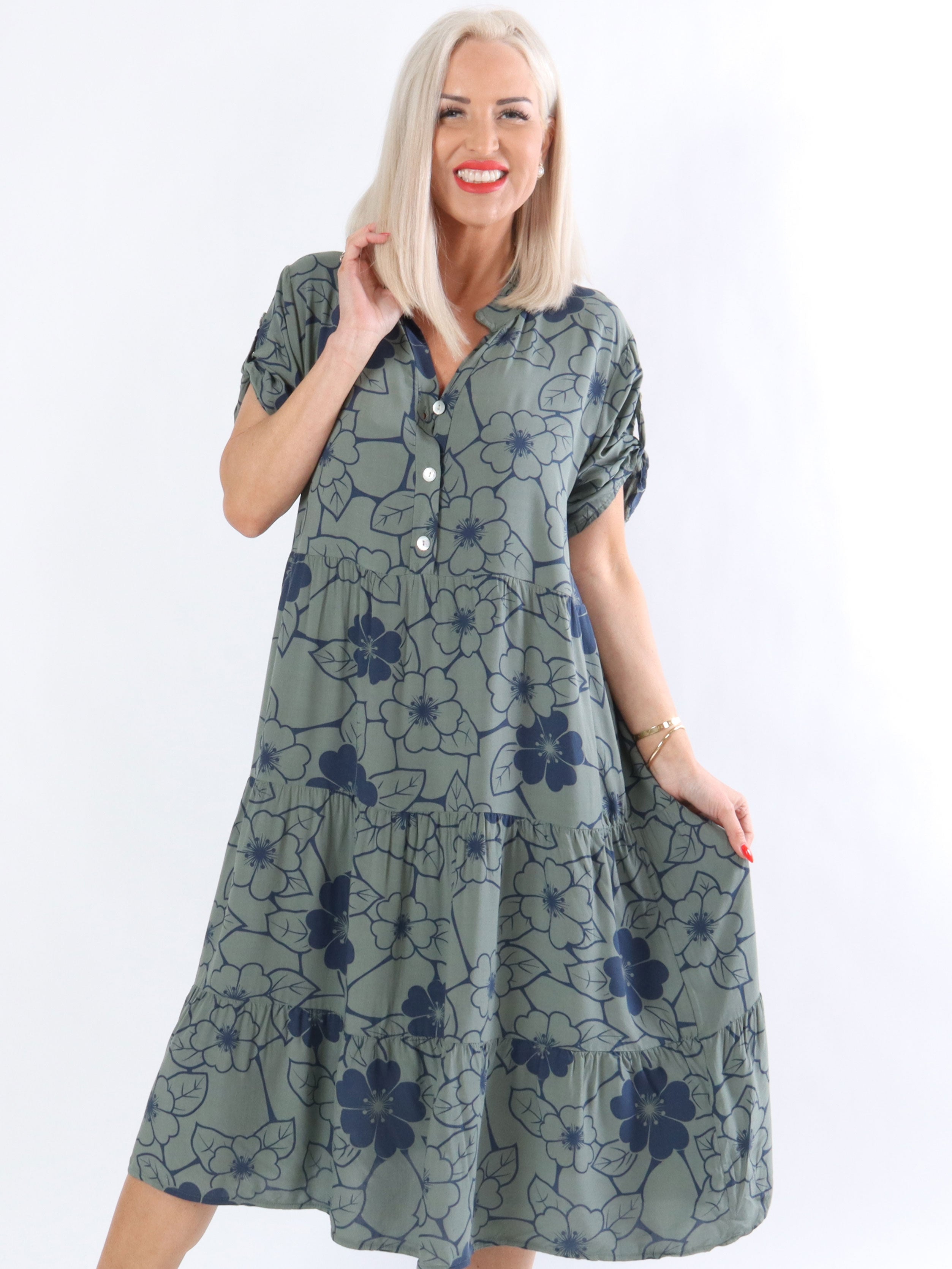 Litzy - Klänning med blommönster